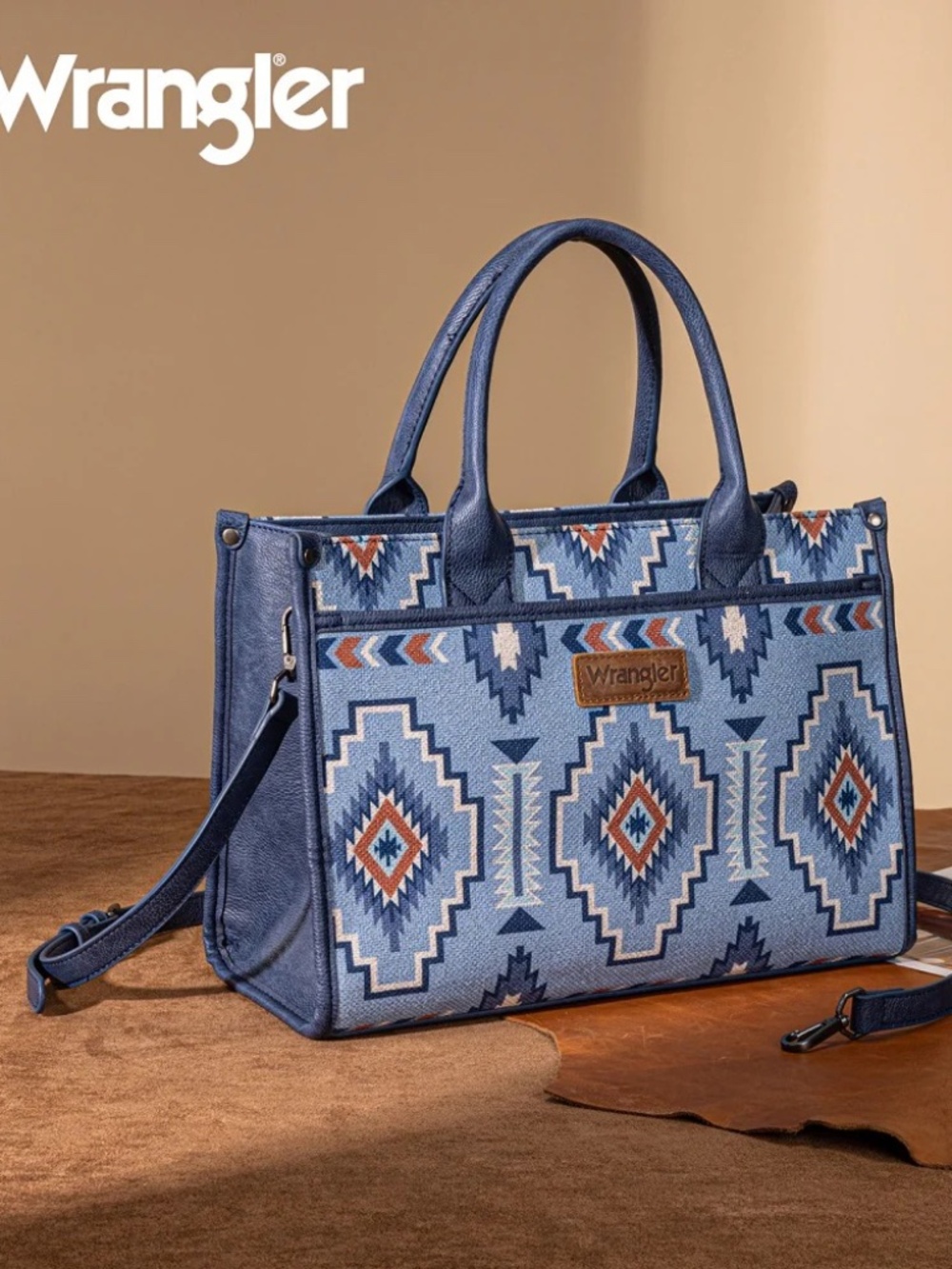 Wrangler Aztec Print Canvas Tote Bag Exclusive Jean